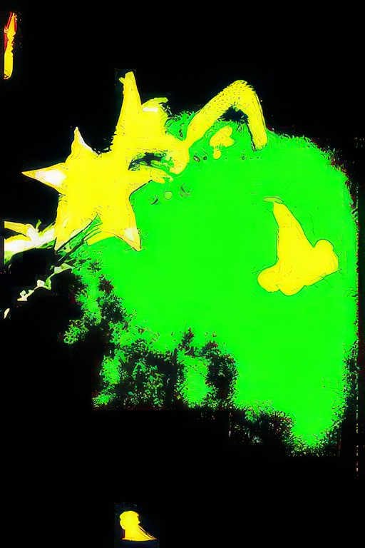 yellow starburst bird Vintage A4 Photo Print