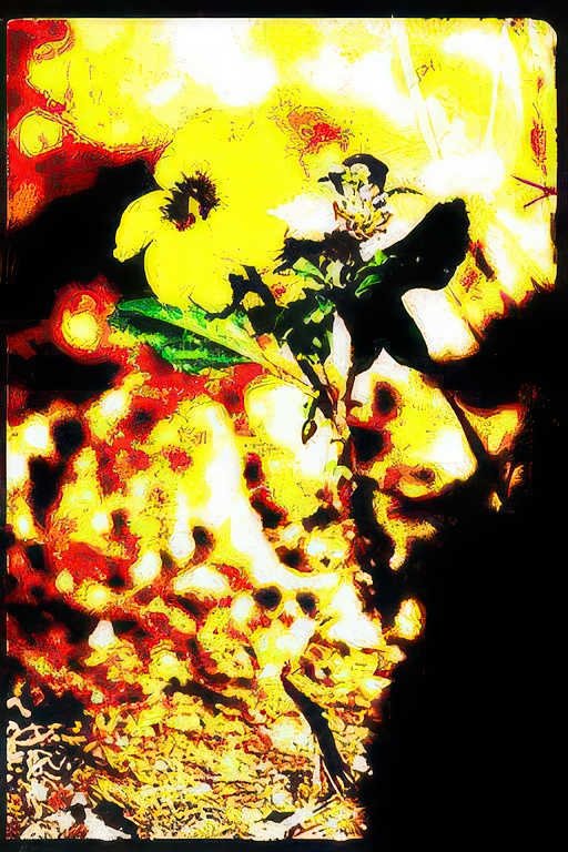 yellow wildflowers stilllife Vintage A4 Photo Print