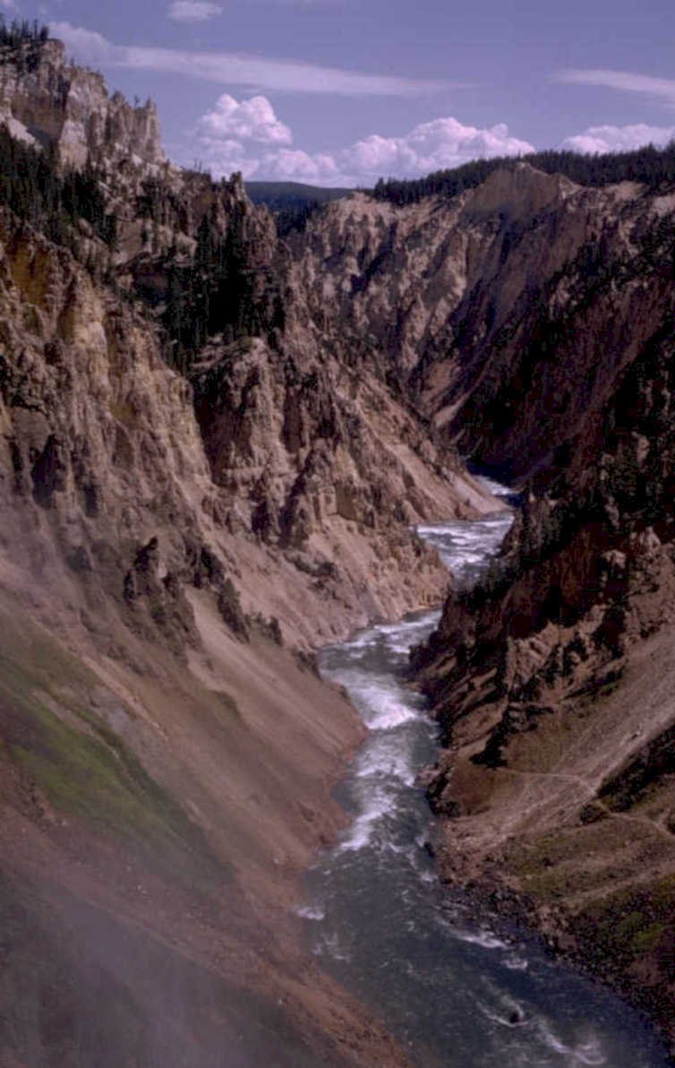 yellowstone canyon river 1980s 1990s A4 Photo Print