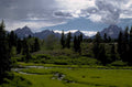 yellowstone meadow peaks 1980s 1990s A4 Photo Print