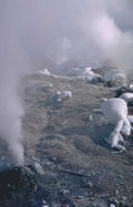 yellowstone steam ice Vintage A4 Photo Print