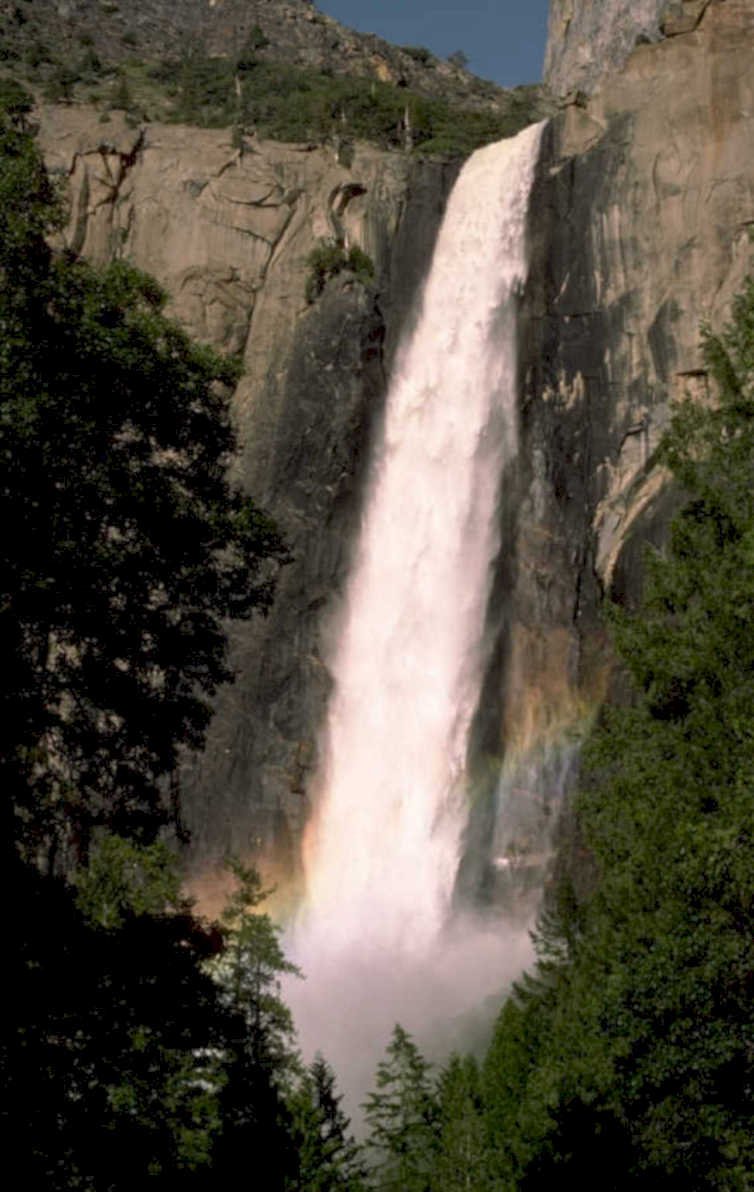 yosemite falls rainbow 1980s 1990s A4 Photo Print