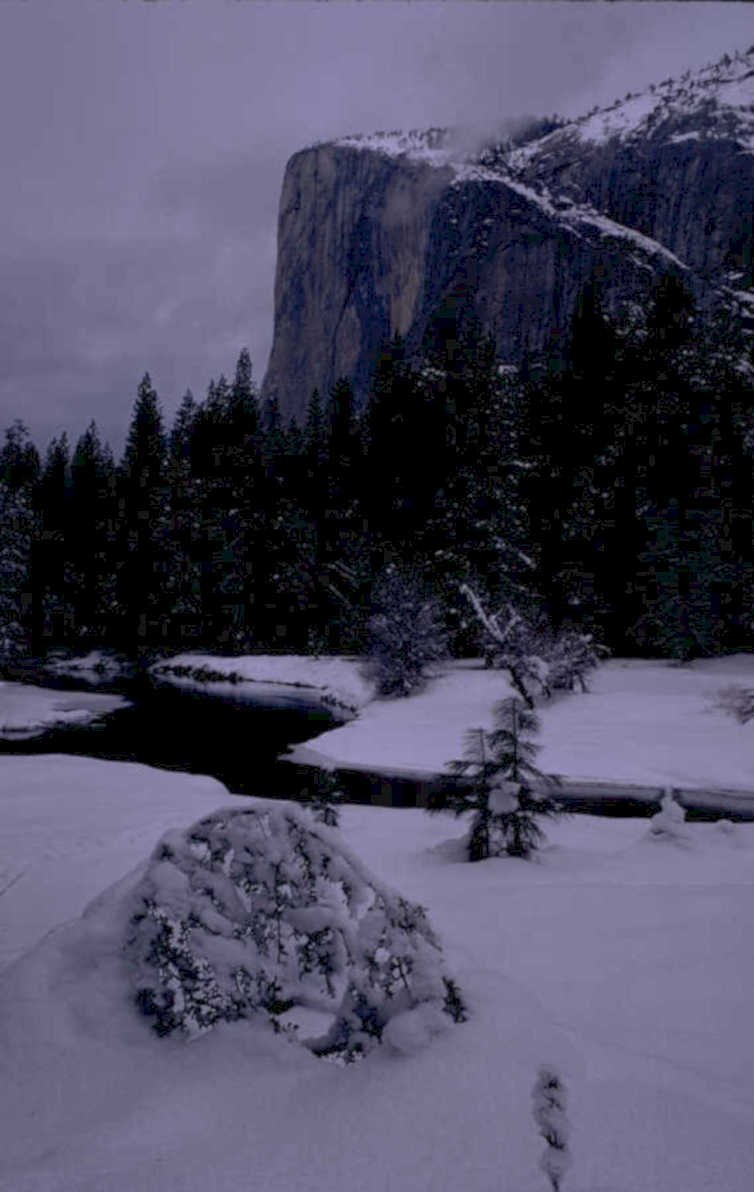 yosemite valley winter 1980s 1990s A4 Photo Print