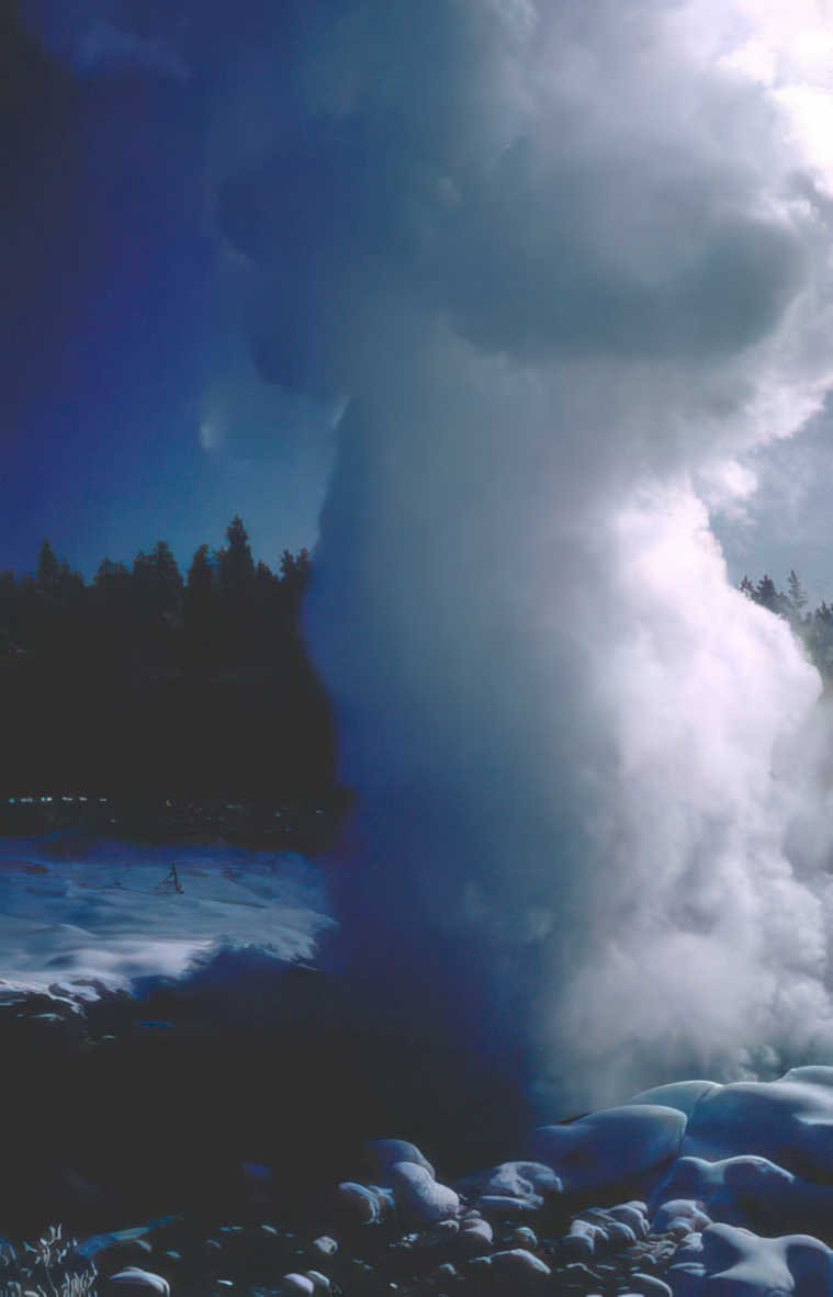 yosemite waterfall 1987 Vintage A4 Photo Print