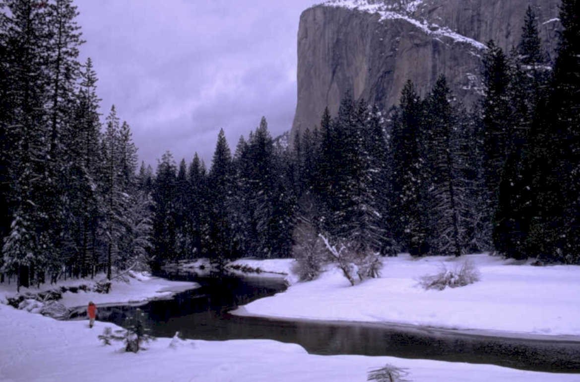 yosemite winter elcapitan 1980s 1990s A4 Photo Print