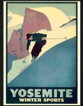 yosemite winter sports molly luce skiing poster 2 Advert A4 Photo Print