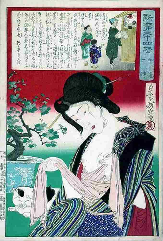 yoshitoshi Shimbashi and Yanagibashi Art A4 Photo Print