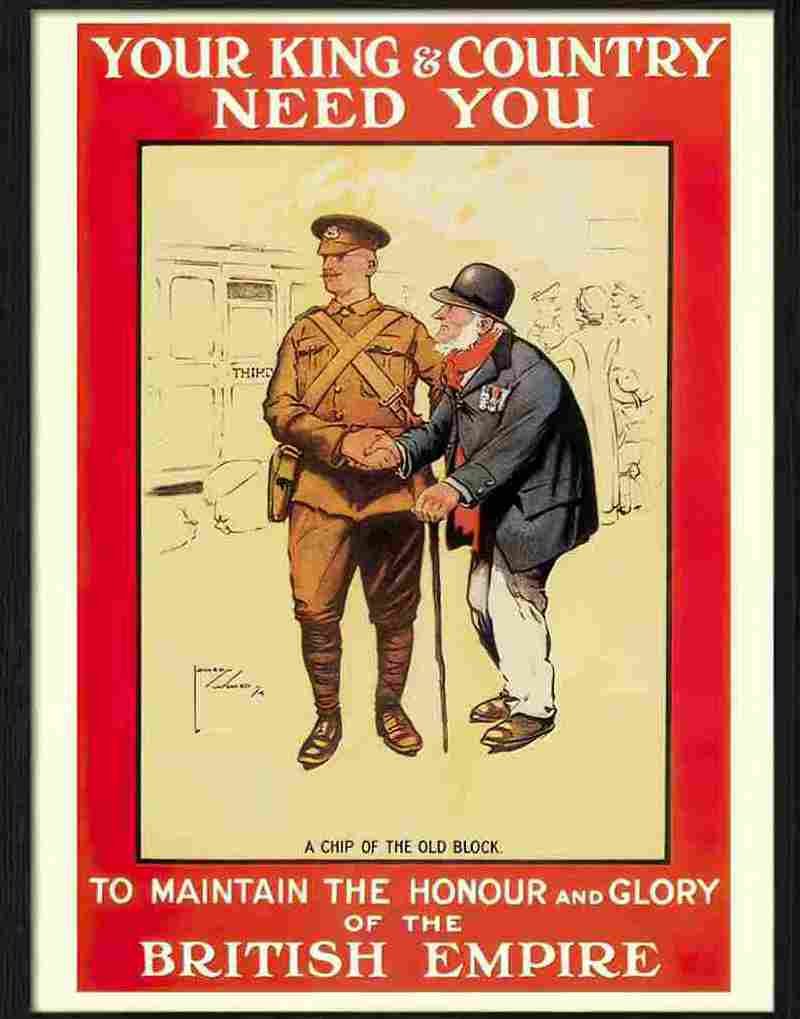 your king and country lawson wood war poster 1914 1918 2 Advert A4 Photo Print