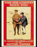 your king and country lawson wood war poster 1914 1918 Advert A4 Photo Print