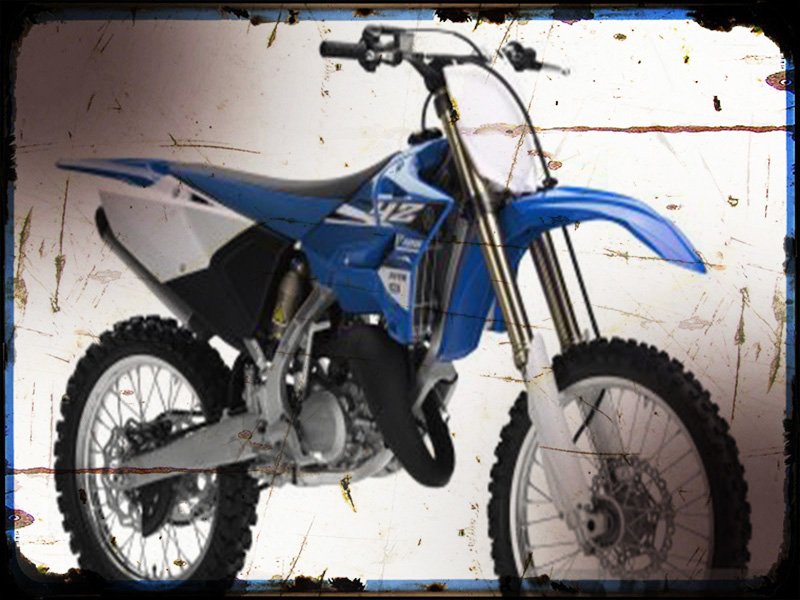 yz125 A4 Photo Print Motorbike Vintage Aged