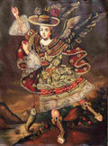 z archangel gabriel cuzco school Art A4 Photo Print