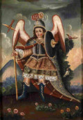 z archangel raphael cuzco school Art A4 Photo Print