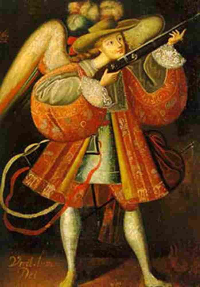 z archangel uriel cuzco school Art A4 Photo Print