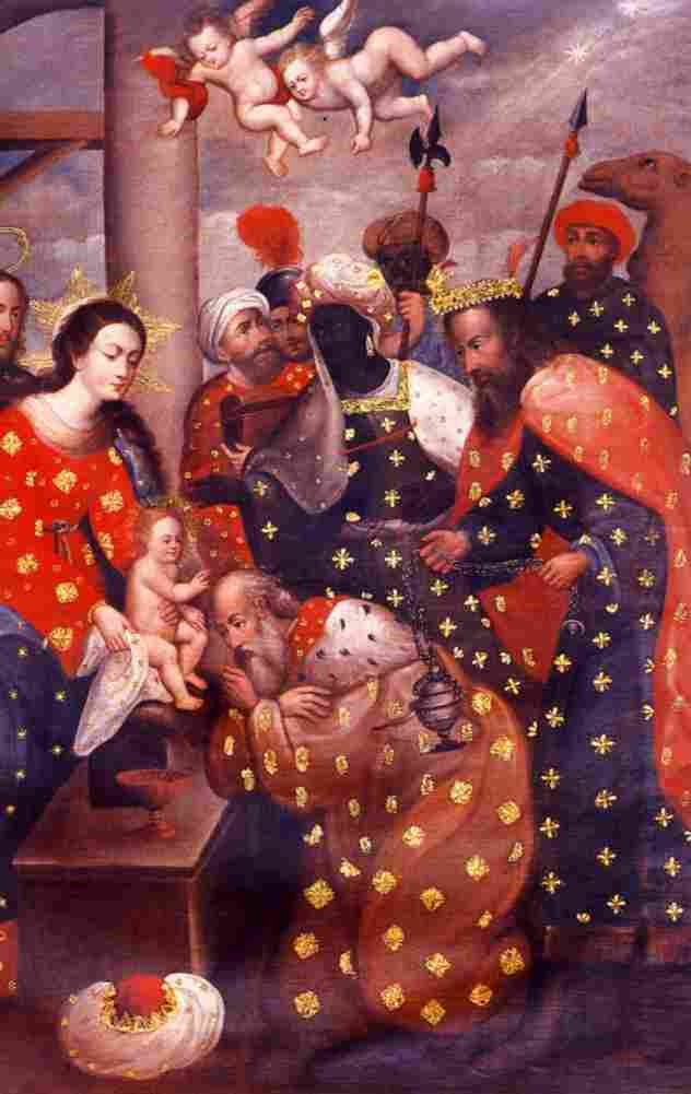 z the adoration of the magi cuzco school Art A4 Photo Print