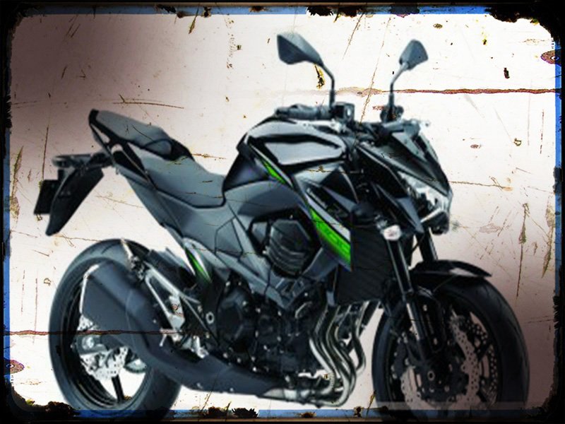 z800 e A4 Photo Print Motorbike Vintage Aged