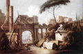 za Ancient Ruins with a Great Arch and a Column Art A4 Photo Print