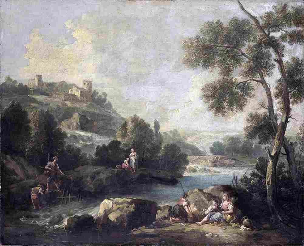 za Landscape with Figures main Art A4 Photo Print