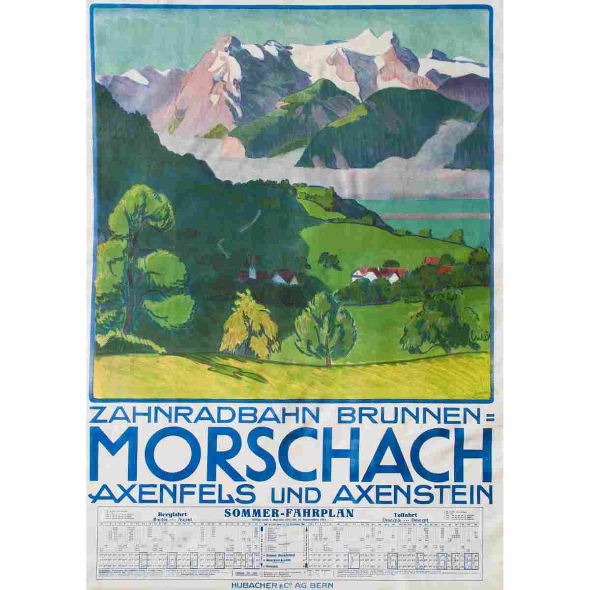zahnradbahn brunnen morschach wilhelm gimmi 1913 2 Advert A4 Photo Print