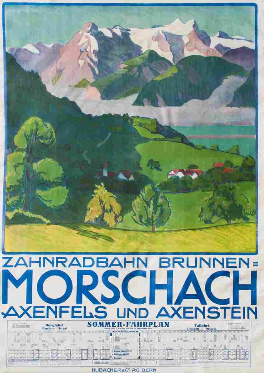 zahnradbahn brunnen morschach wilhelm gimmi 1913 4 Advert A4 Photo Print