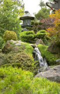 zen garden waterfall Vintage A4 Photo Print