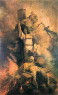 zi Book burning Art A4 Photo Print