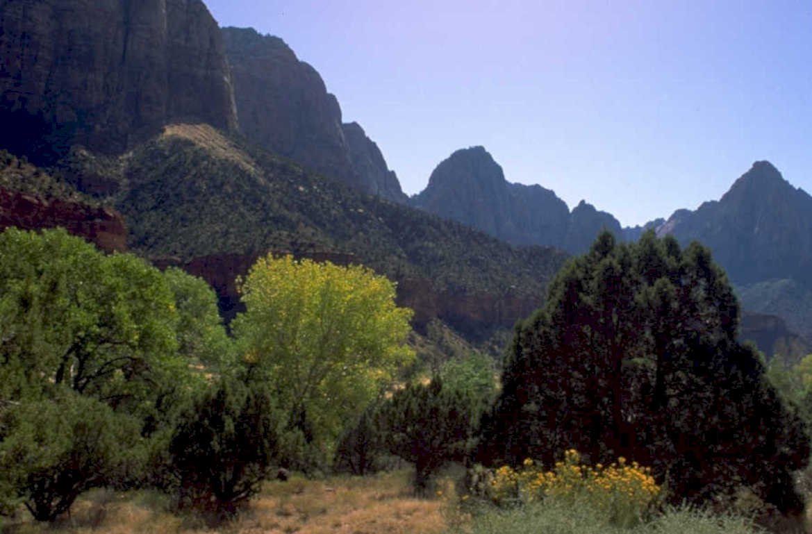 zion meadow cliffs 1980s 1990s A4 Photo Print
