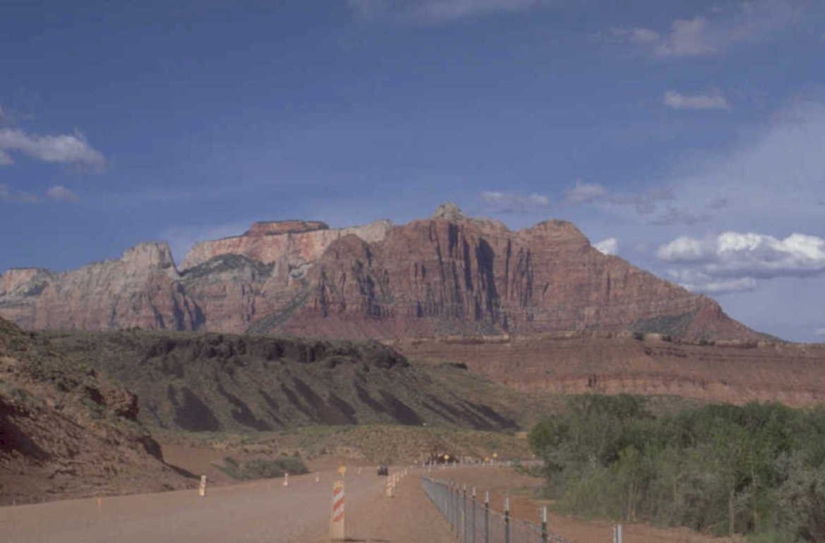 zion red cliffs 1980s 1990s A4 Photo Print