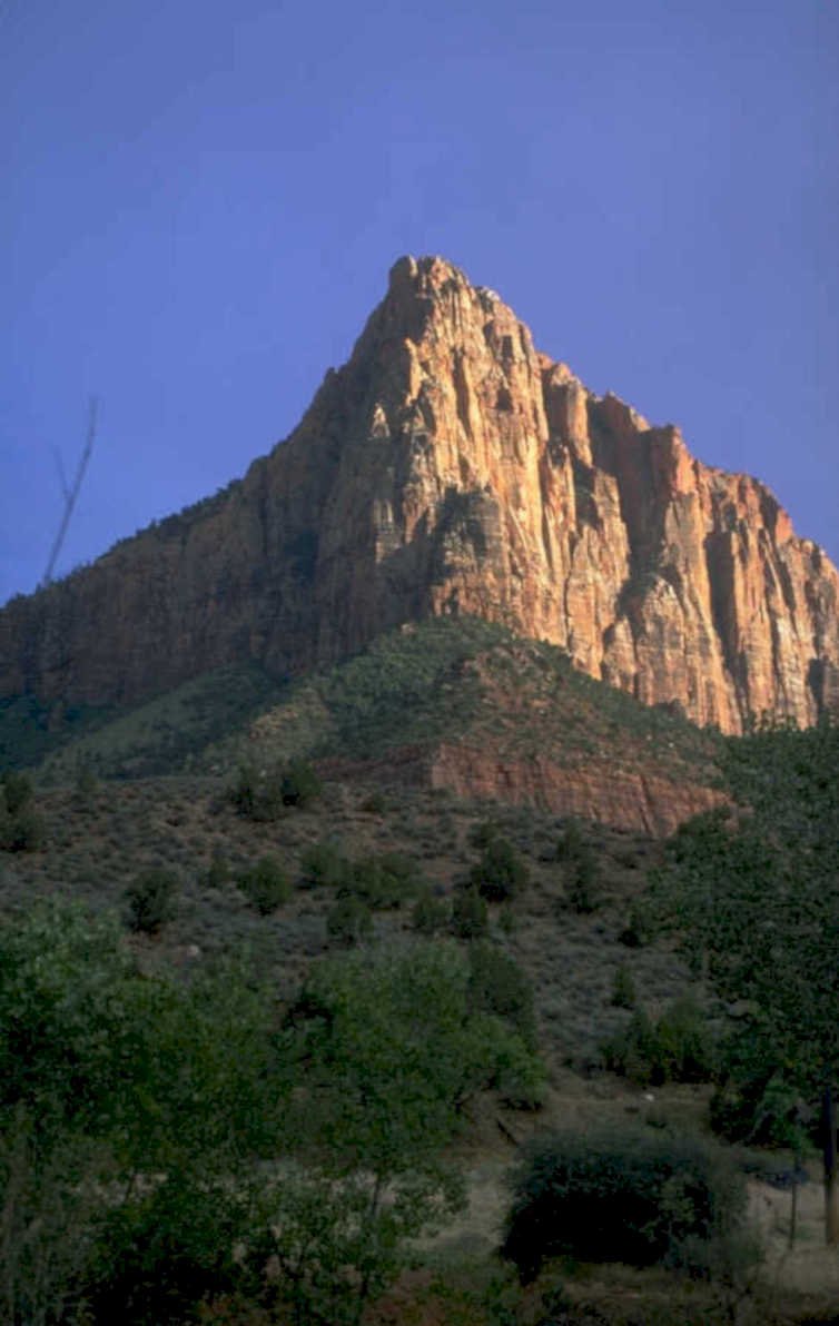 zion temple sunset 1980s 1990s A4 Photo Print