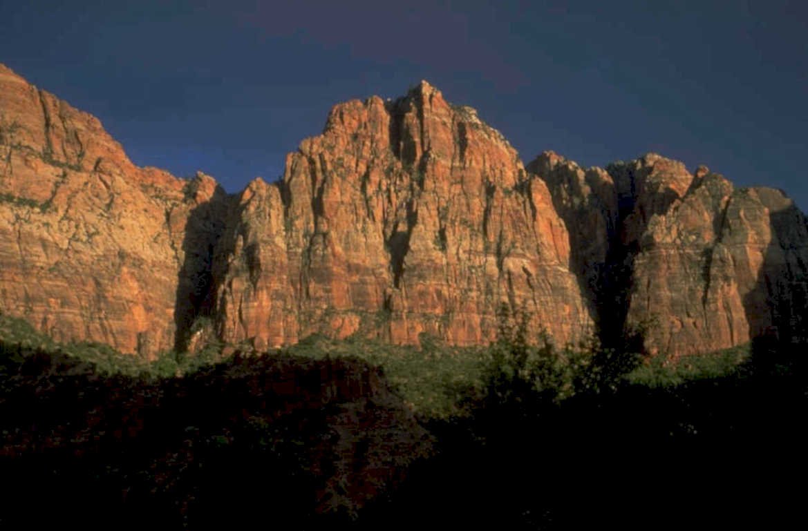 zion watchman sunset 1980s 1990s A4 Photo Print
