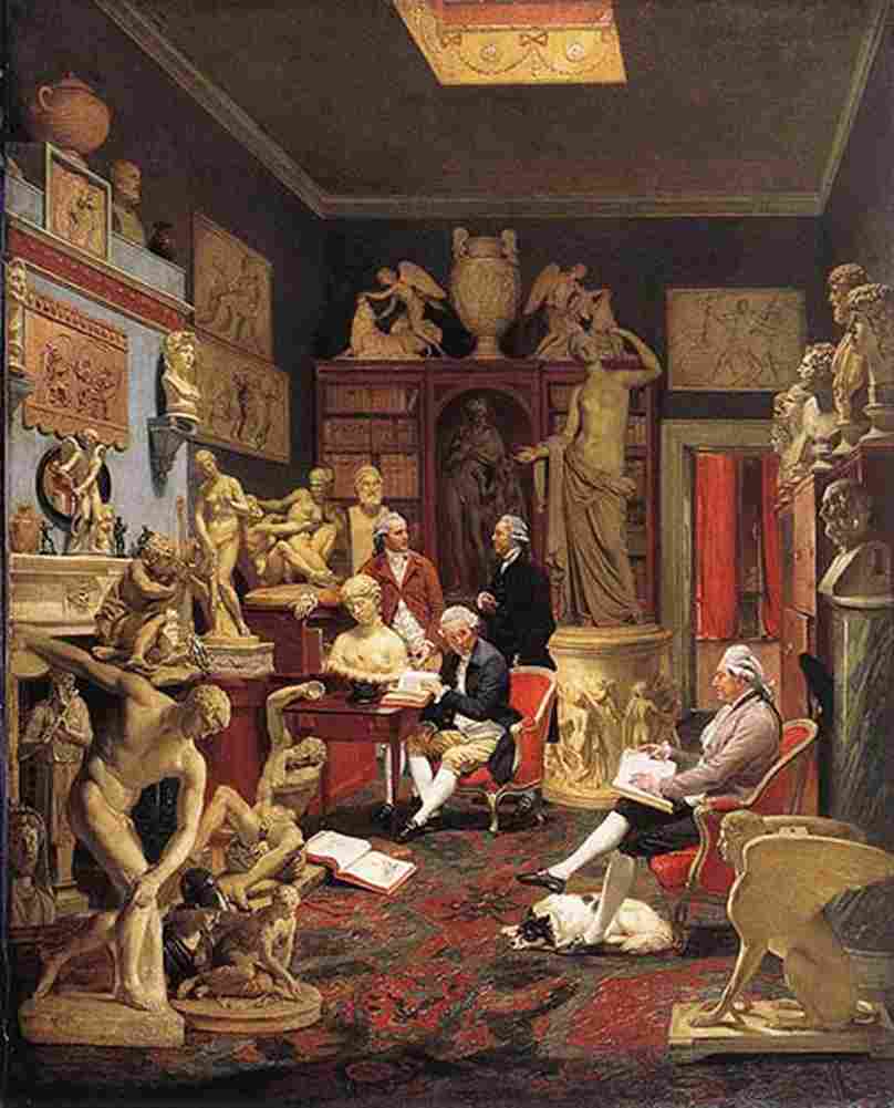 zo Charles Towneley in his Sculpture Gallery Art A4 Photo Print