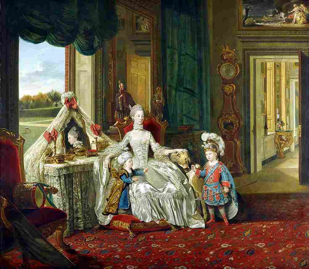 zo Queen Charlotte with her Two Eldest Sons Main Art A4 Photo Print