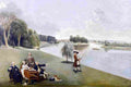 zo The Garden at Hampton House with Mr and Mrs David Garrick taking Tea Art A4 Photo Print