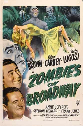 zombies on broadway  01 film star poster A4 Photo Print