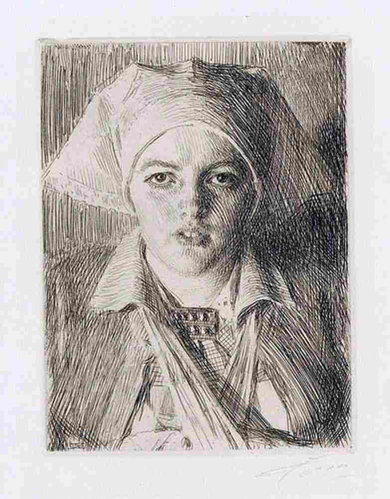 zorn Etching Art A4 Photo Print
