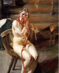 zorn Woman Doing her Hair Art A4 Photo Print