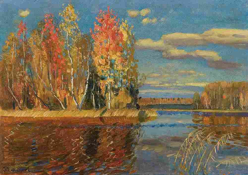 zukowski autumn on the water Art A4 Photo Print