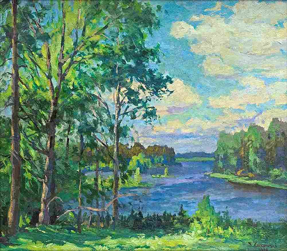 zukowski landscape with the river Art A4 Photo Print
