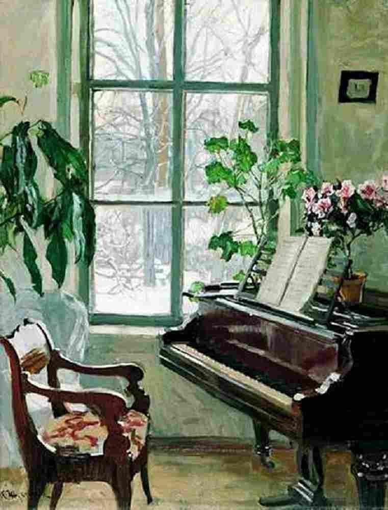zukowski living room with piano Art A4 Photo Print