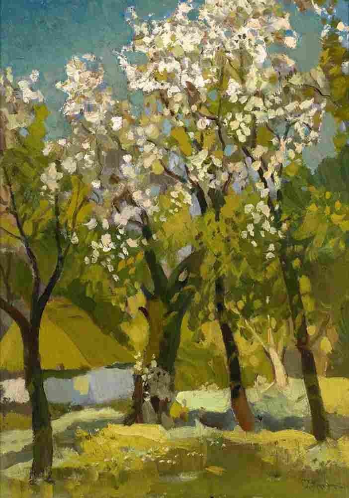 zukowski trees in blossom Art A4 Photo Print