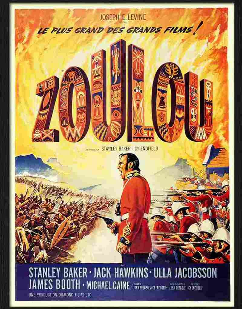 zulu michael caine french movie poster Advert A4 Photo Print