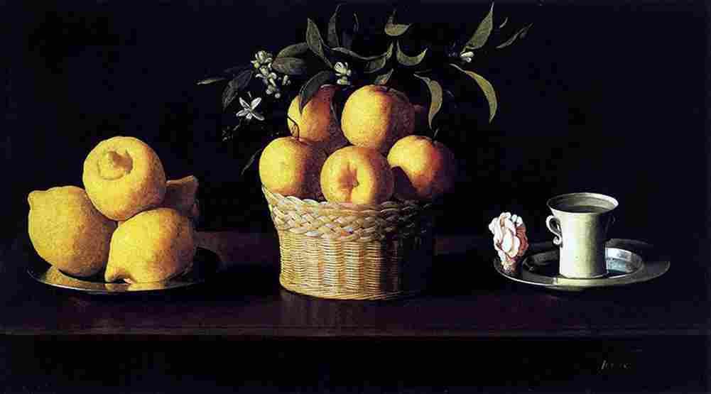 zur lemons oranges and rose Art A4 Photo Print