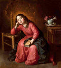 zur the virgin mary as a child asleep Art A4 Photo Print
